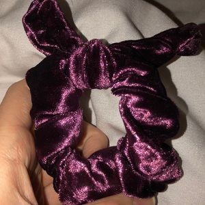 I am selling a handmade velvet bow scrunchie.